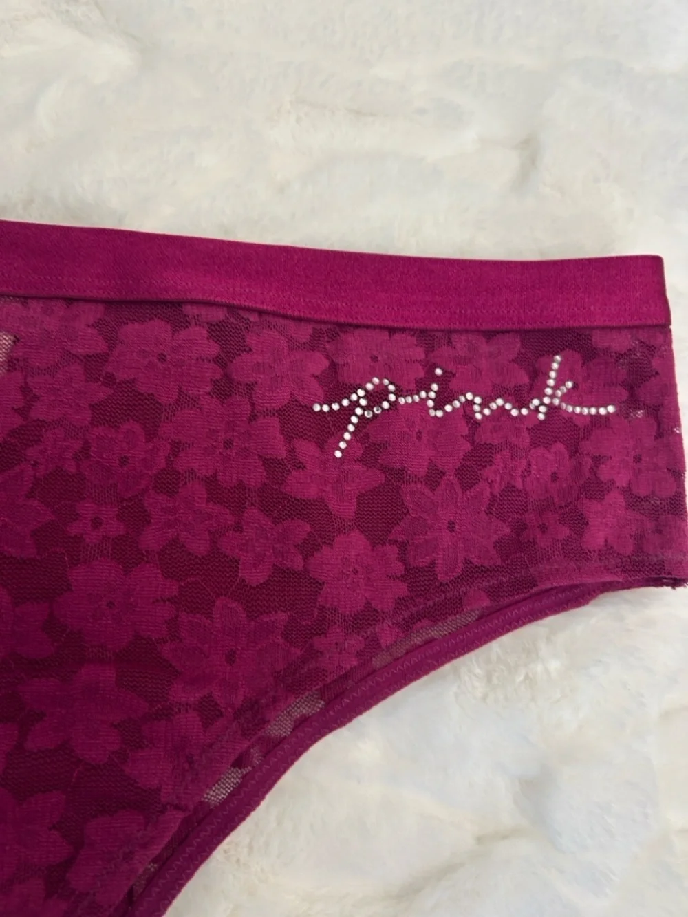 PINK Victoria’s Secret Cheekster Lace Panty L